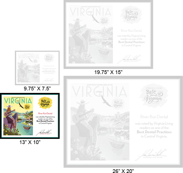 Official Best of Virginia 2024 Winner's Plaque, M (13" x 10")
