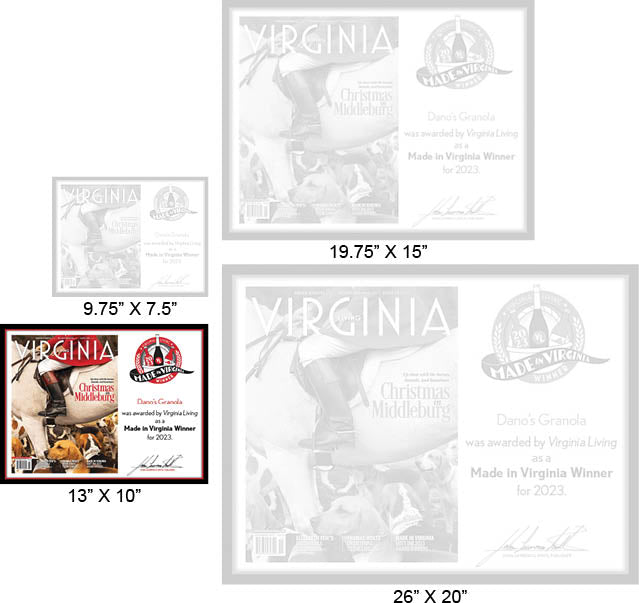 Official Made in Virginia 2023 Winner's Plaque, M (13" x 10")