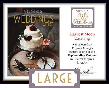 Official Top Wedding Vendors 2017 Plaque, L (19.75" x 15")