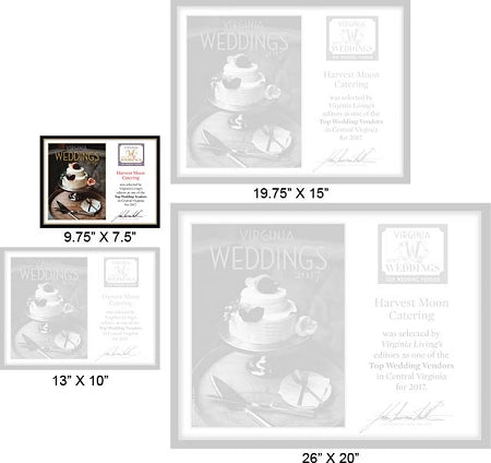 Official Top Wedding Vendors 2017 Plaque, S (9.75" x 7.5")