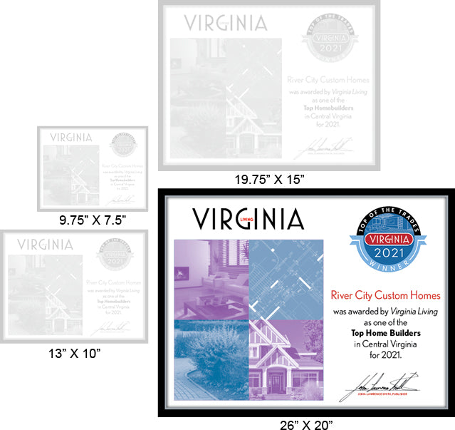 Official Top of the Trades 2021 Plaque, XL (26" x 20")