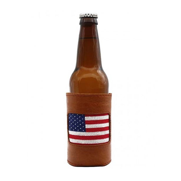 American Flag Needlepoint Bottle Cooler