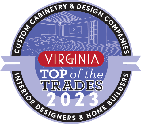 Official Top of the Trades-Custom Cabinet, Interior Design, and Home Building Companies 2023 Winner's Window Decal (3.5" diameter)