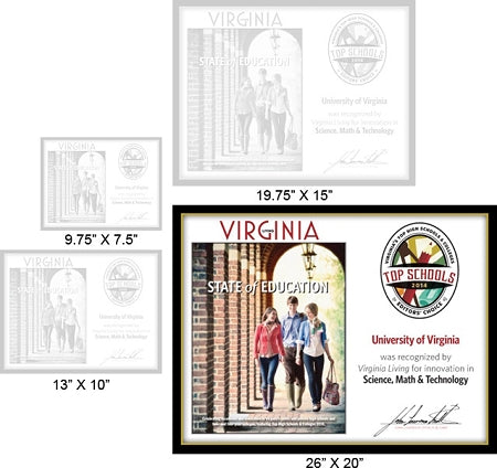 Official State of Education 2014 Plaque, XL (26" x 20")
