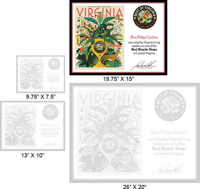 Official Best of Virginia 2019 Winner's Plaque, L (19.75" x 15")
