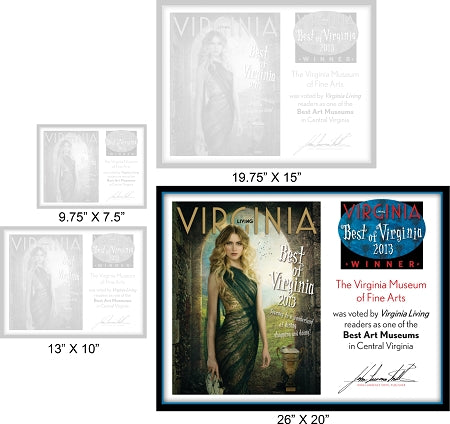 Official Best of Virginia 2013 Plaque, XL (26" x 20")