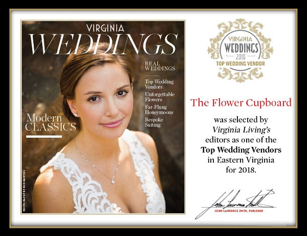 Official Top Wedding Vendors 2018 Plaque, XL (26" x 20")