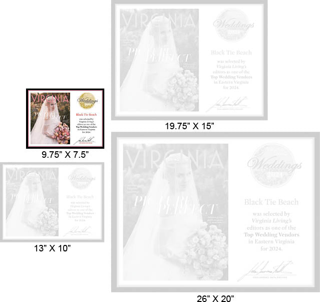 Official Top Wedding Vendors 2024 Plaque, S (9.75" x 7.5")