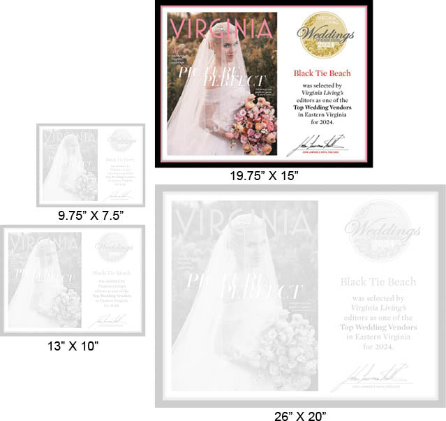Official Top Wedding Vendors 2024 Plaque, L (19.75" x 15")