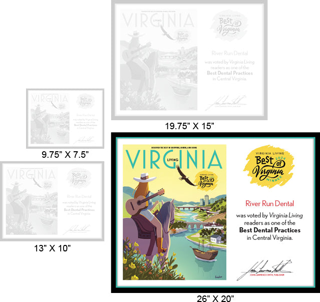 Official Best of Virginia 2024 Winner's Plaque, XL (26" x 20")