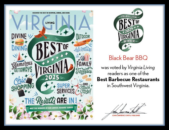 Official Best of Virginia 2025 Winner's Plaque, S (9.75" x 7.5")