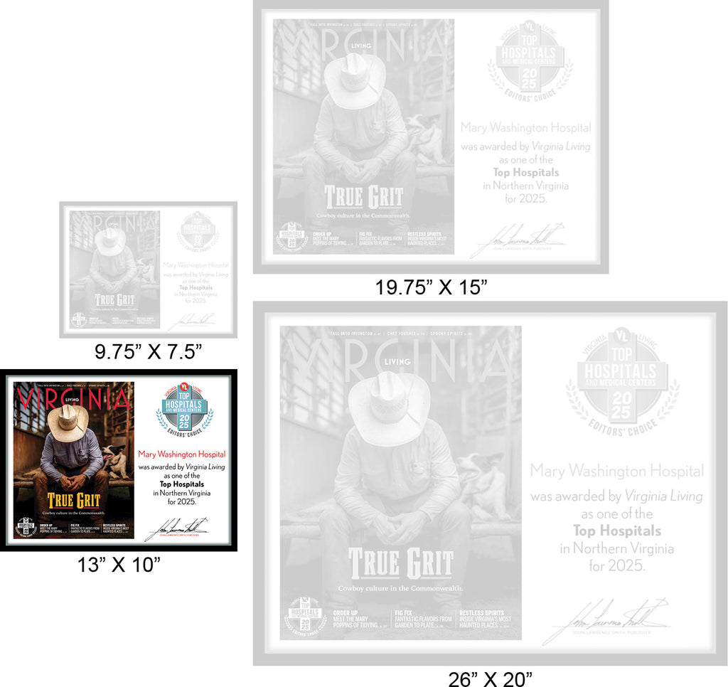 Official Top Hospitals 2025 Winner's Plaque, M (13" x 10")