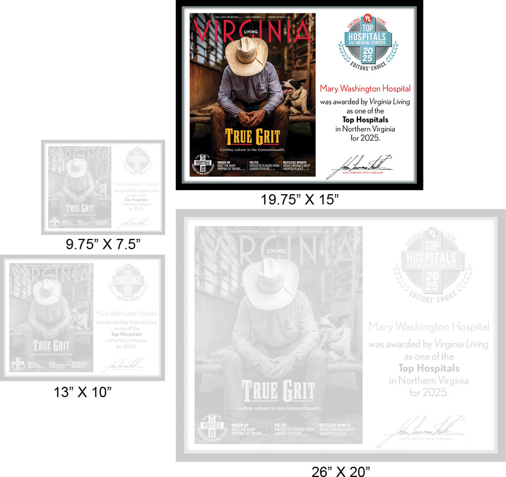 Official Top Hospitals 2025 Winner's Plaque, L (19.75" x 15")