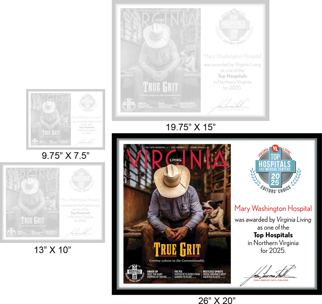 Official Top Hospitals 2025 Winner's Plaque, XL (26" x 20")