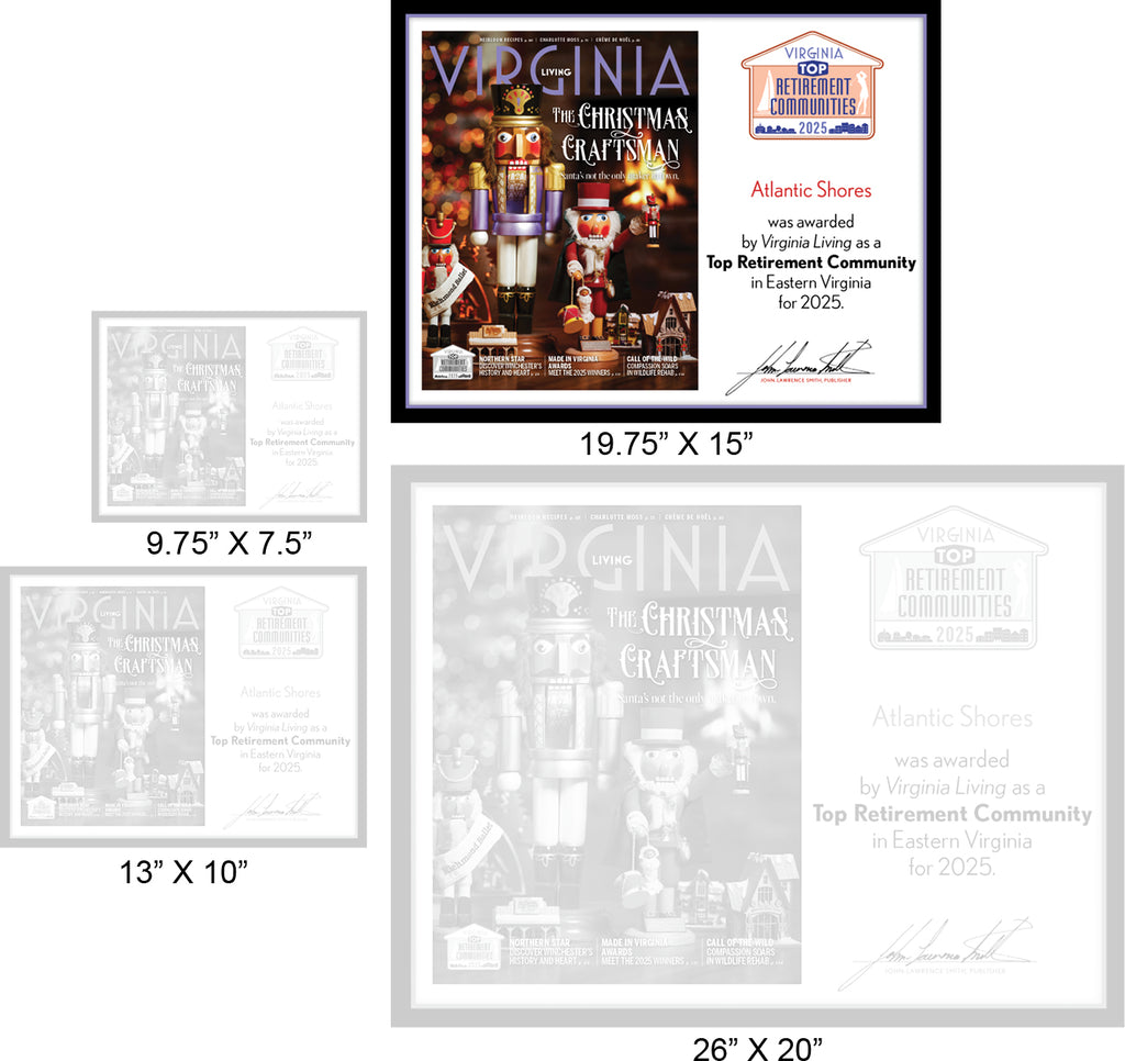 Official Top Retirement Communities 2025 Winner's Plaque, L (19.75" x 15")