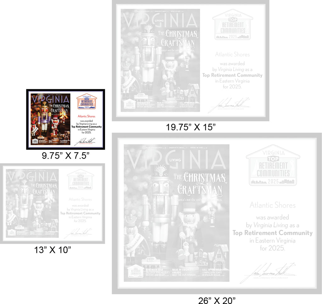 Official Top Retirement Communities 2025 Winner's Plaque, S (9.75" x 7.5")