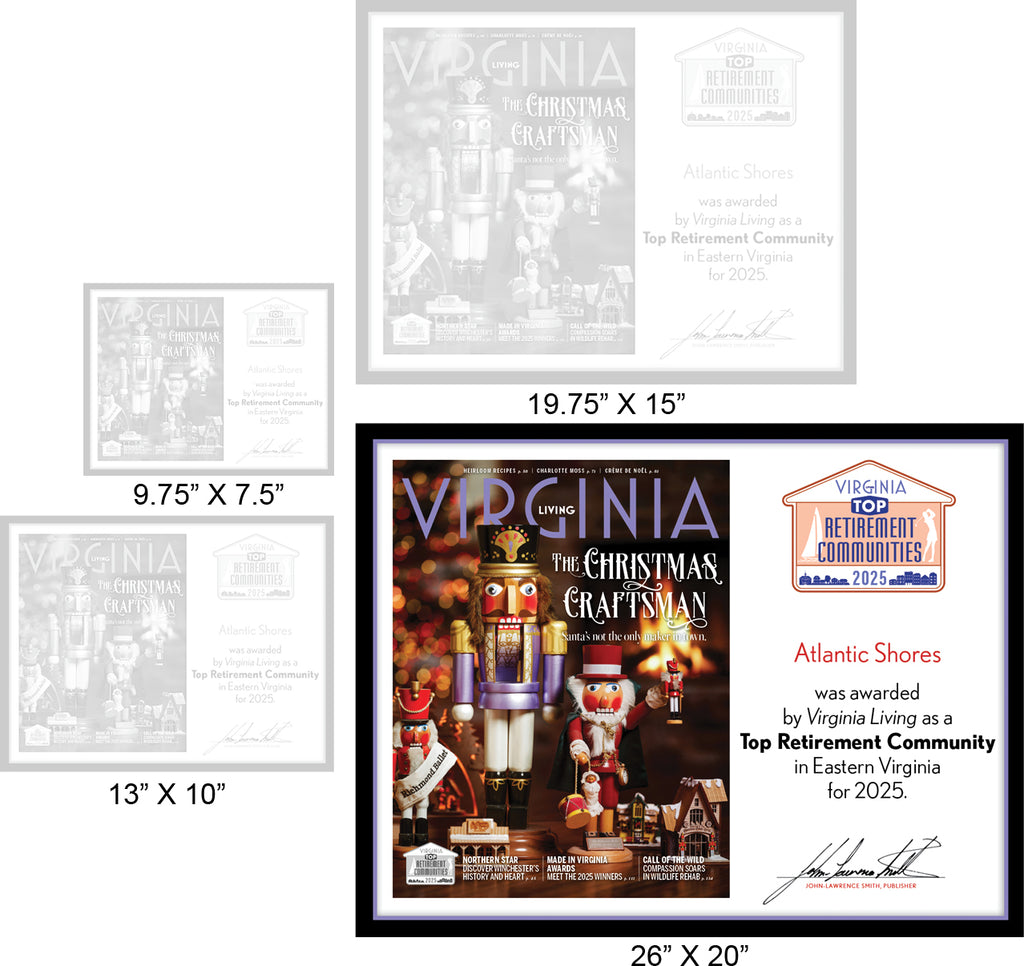 Official Top Retirement Communities 2025 Winner's Plaque, XL (26" x 20")