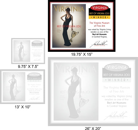 Official Best of Virginia 2012 Winner's Plaque, L (19.75" x 15")