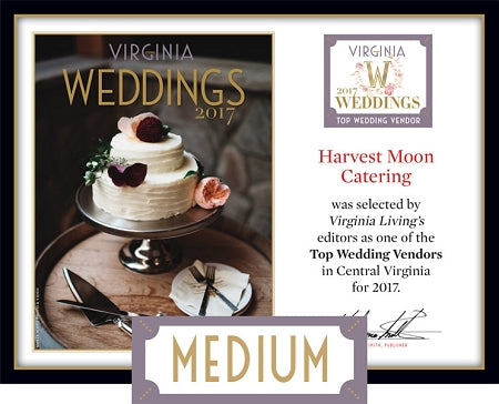 Official Top Wedding Vendors 2017 Plaque, M (13" x 10")