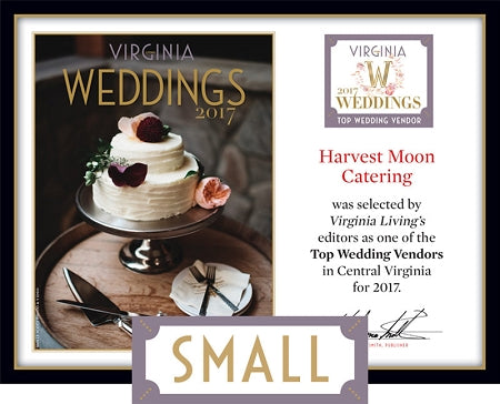 Official Top Wedding Vendors 2017 Plaque, S (9.75" x 7.5")