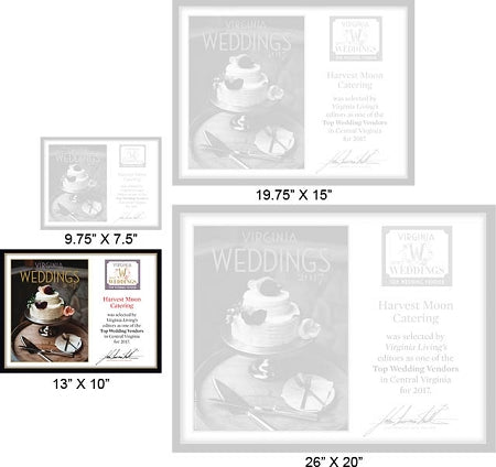 Official Top Wedding Vendors 2017 Plaque, M (13" x 10")