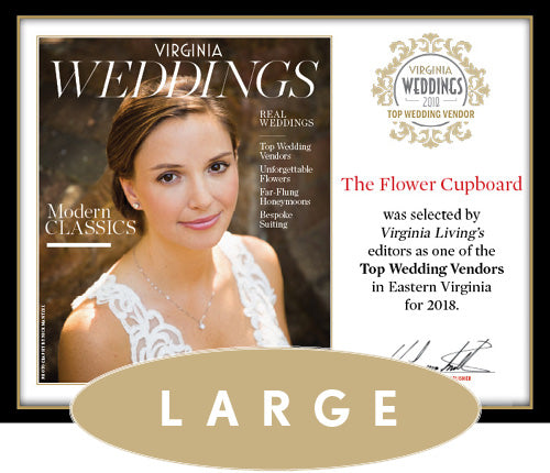 Official Top Wedding Vendors 2018 Plaque, L (19.75" x 15")