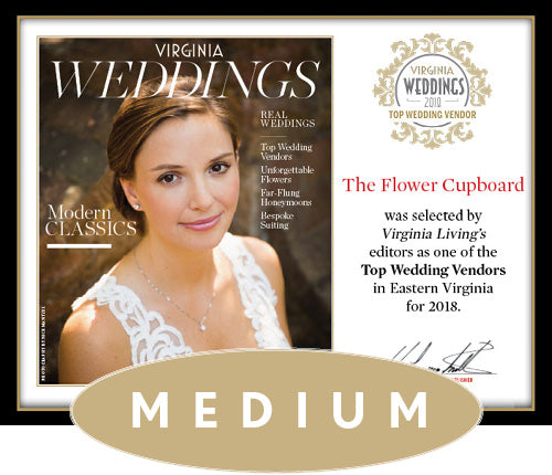 Official Top Wedding Vendors 2018 Plaque, M (13" x 10")