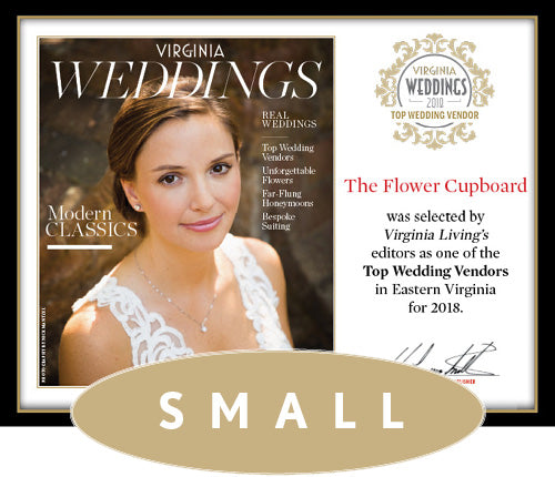 Official Top Wedding Vendors 2018 Plaque, S (9.75" x 7.5")