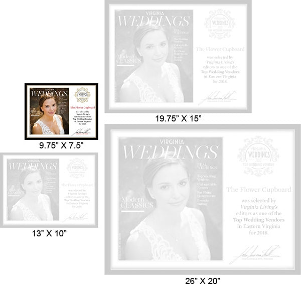 Official Top Wedding Vendors 2018 Plaque, S (9.75" x 7.5")