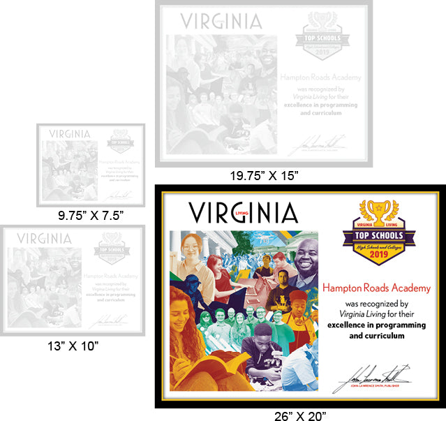 Official State of Education 2019 Winner's Plaque, XL (26" x 20")