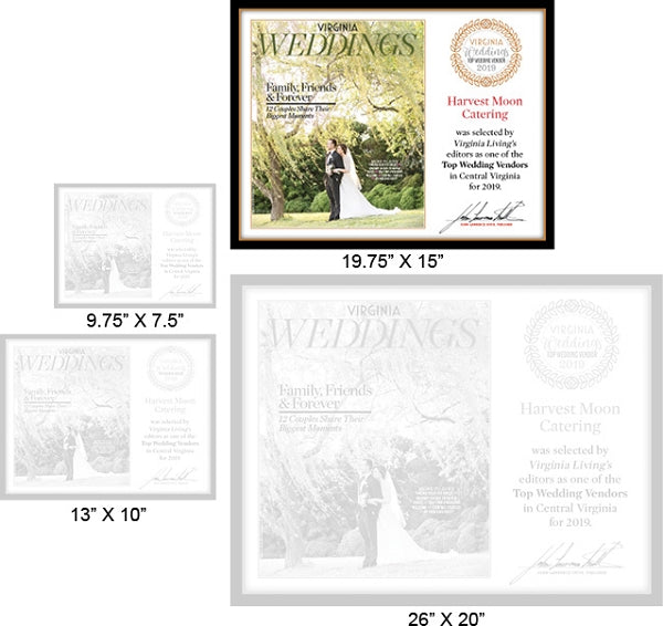 Official Top Wedding Vendors 2019 Plaque, L (19.75" x 15")