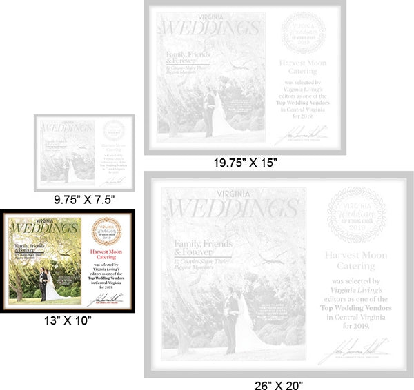 Official Top Wedding Vendors 2019 Plaque, M (13" x 10")