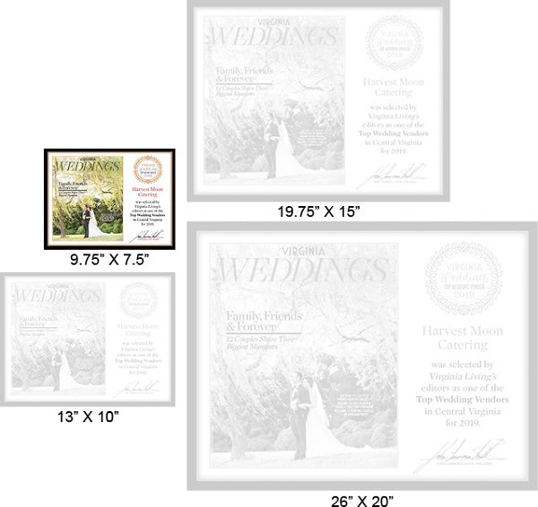 Official Top Wedding Vendors 2019 Plaque, S (9.75" x 7.5")