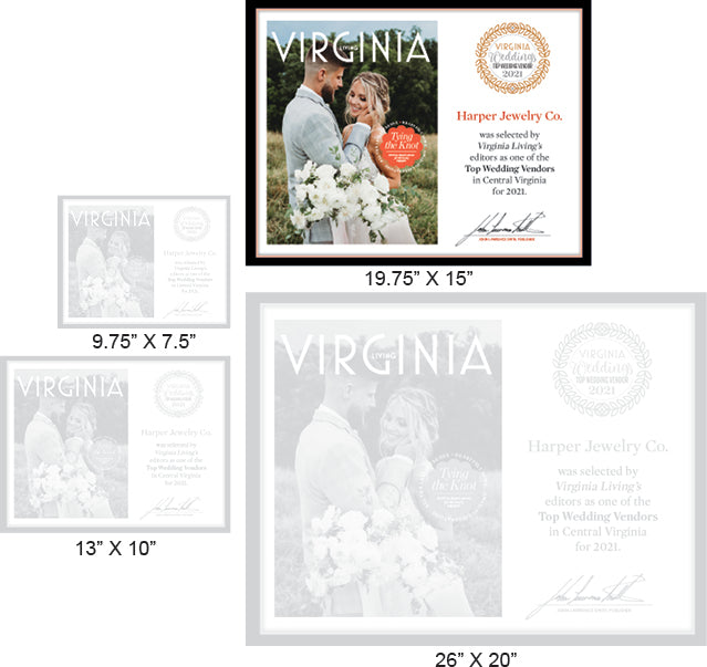 Official Top Wedding Vendors 2021 Plaque, L (19.75" x 15")