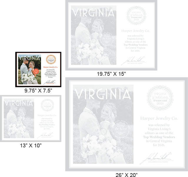 Official Top Wedding Vendors 2021 Plaque, S (9.75" x 7.5")