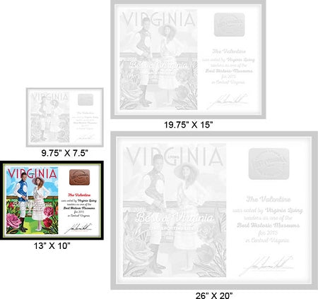Official Best of Virginia 2015 Winner's Plaque, M (13" x 10")