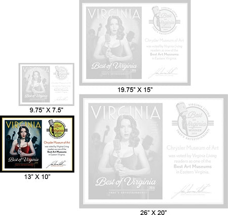 Official Best of Virginia 2016 Winner's Plaque, M (13" x 10")