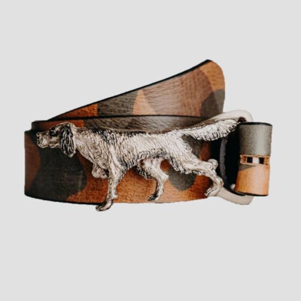Montana Camo Leather Belt Strap, 1.25"