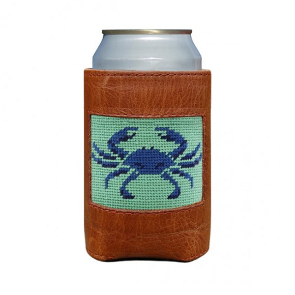 Blue Crab Needlepoint Can Cooler
