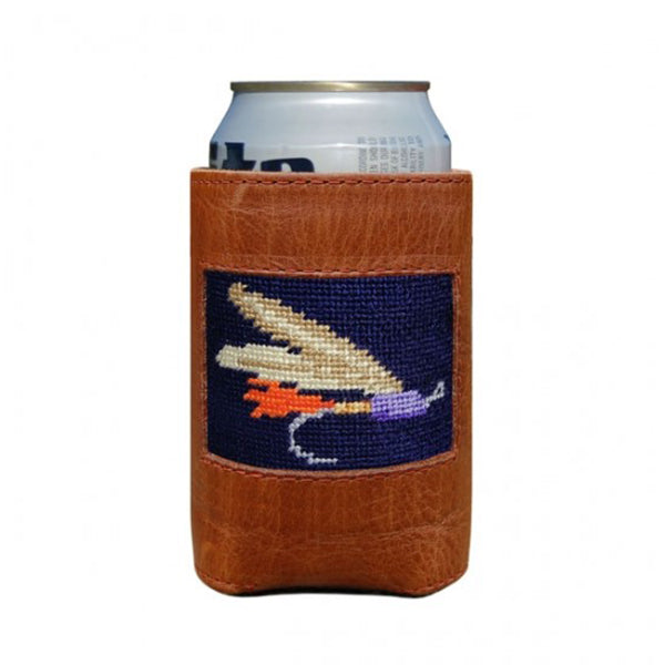 Fishing Fly Needlepoint Can Cooler