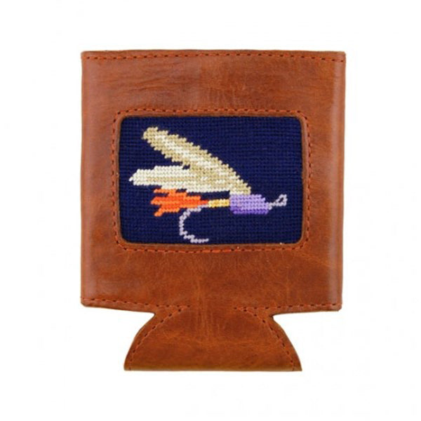 Fishing Fly Needlepoint Can Cooler