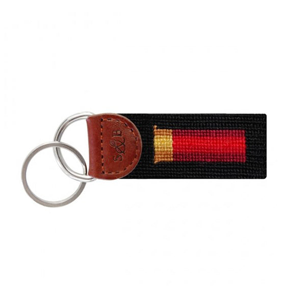 Shotgun Shell Needlepoint Key Fob, Black