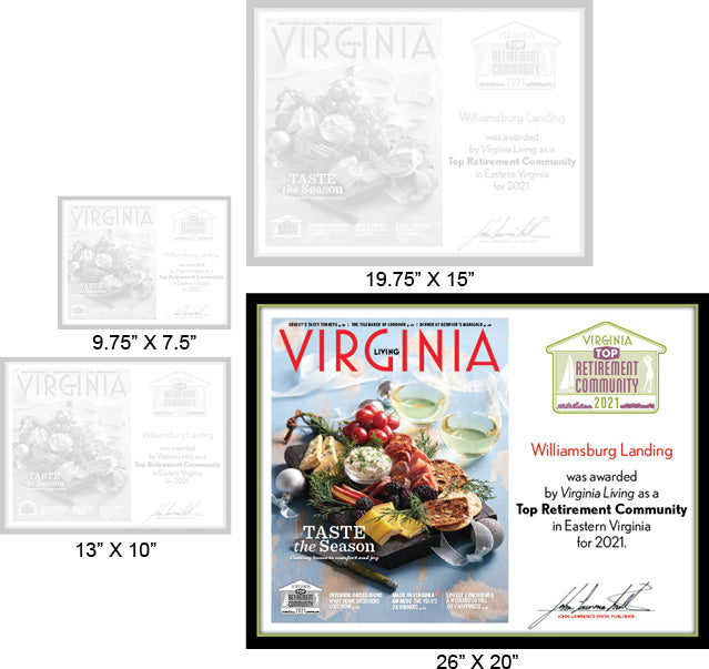 Official Top Retirement Communities 2021 Winner's Plaque, XL (26" x 20")