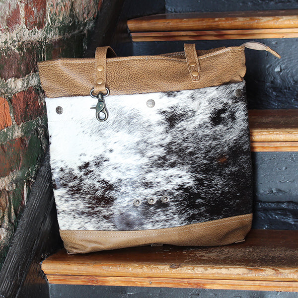 Cocoa Tote, Cowhide Leather, 17" x 16.5"