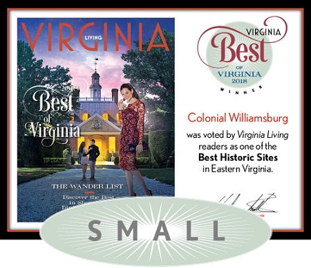 Official Best of Virginia 2018 Winner's Plaque, S (9.75" x 7.5")