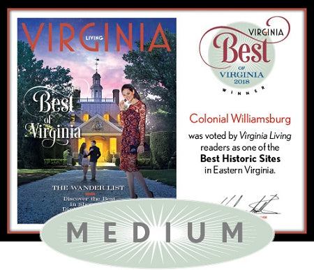 Official Best of Virginia 2018 Winner's Plaque, M (13" x 10")
