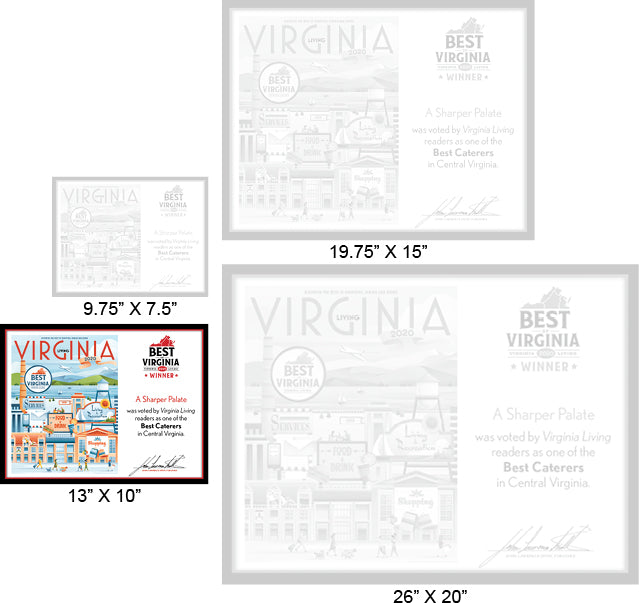 Official Best of Virginia 2020 Winner's Plaque, M (13" x 10")