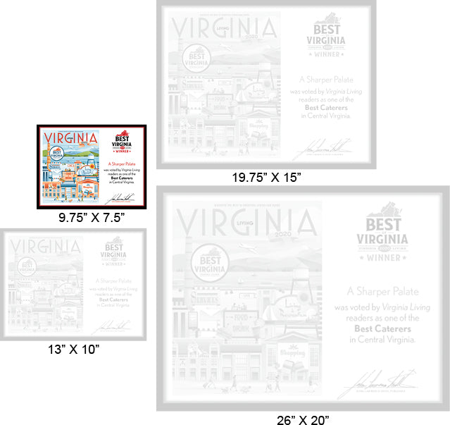Official Best of Virginia 2020 Winner's Plaque, S (9.75" x 7.5")