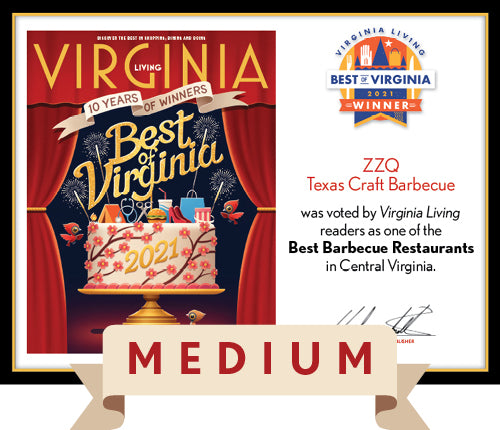 Official Best of Virginia 2021 Winner's Plaque, M (13" x 10")