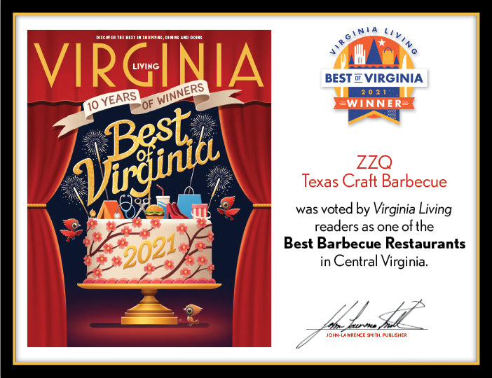 Official Best of Virginia 2021 Winner's Plaque, L (19.75" x 15")